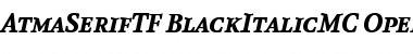 AtmaSerifTF-BlackItalicMC Font