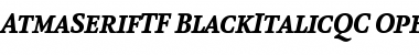 AtmaSerifTF-BlackItalicQC Font