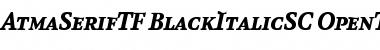 AtmaSerifTF-BlackItalicSC Font