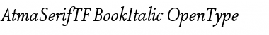 AtmaSerifTF-BookItalic Font