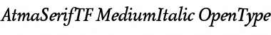 AtmaSerifTF-MediumItalic Font