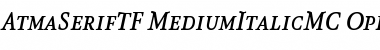AtmaSerifTF-MediumItalicMC Font