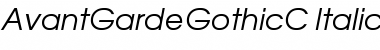 AvantGardeGothicC Italic Font