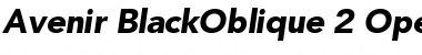Avenir 95 Black Oblique Font