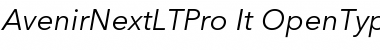 Avenir Next LT Pro Italic Font