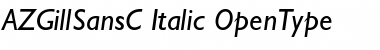 AZGillSansC Italic Font