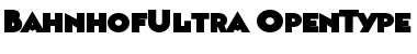 Bahnhof Ultra Ultra Font
