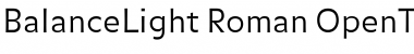 BalanceLight Roman Font