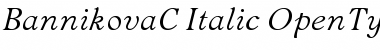 BannikovaC Italic Font