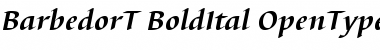 Barbedor T Bold Italic Font