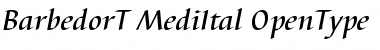 Barbedor T Medium Italic Font