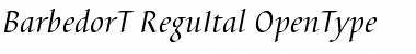 Barbedor T Regular Italic Font