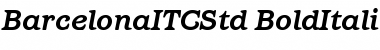 Barcelona ITC Std Bold Italic Font