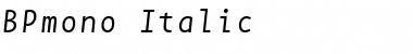 BPmono Italic Font