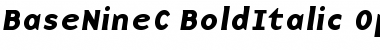 BaseNineC Bold Italic