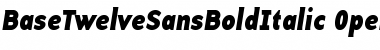 BaseTwelveSans Bold Italic