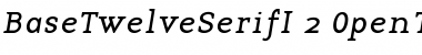 BaseTwelve Medium Font