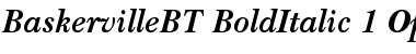Baskerville Bold Italic Font