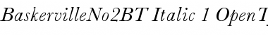 Baskerville No.2 Italic Font