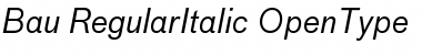 Bau-RegularItalic Regular Font