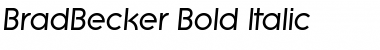 BradBecker Bold Italic