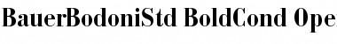 Bauer Bodoni Std 2 Bold Condensed Font
