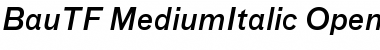 BauTF-MediumItalic Font