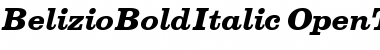 Download BelizioBoldItalic Font