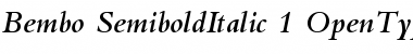 Bembo Semibold Italic Font