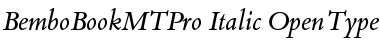 Bembo Book MT Pro Italic Font