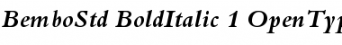 Bembo Std Bold Italic