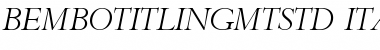 Bembo Titling MT Std Italic Font
