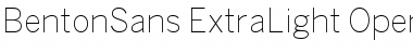 BentonSans ExtraLight Font