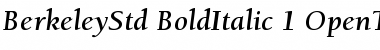 ITC Berkeley Oldstyle Std Bold Italic Font