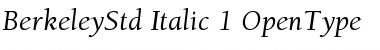 ITC Berkeley Oldstyle Std Italic Font