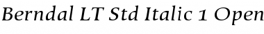 Berndal LT Std Regular Italic Font