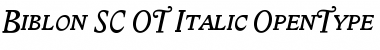 Biblon SC OT Italic Font