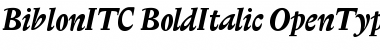 Biblon ITC Bold Italic