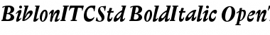 Biblon ITC Std Bold Italic