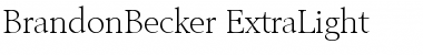 BrandonBecker-ExtraLight Font