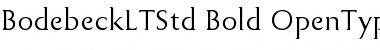 Bodebeck LT Std Bold Font