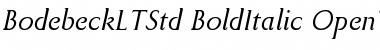 Bodebeck LT Std Font