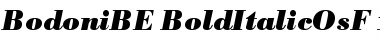 Bodoni BE Bold Italic Oldstyle Figures Font