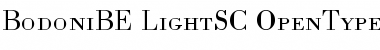 Bodoni BE Light SC Font