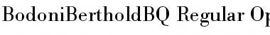 Bodoni Berthold BQ Regular Font