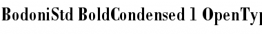 Bodoni Std Bold Condensed Font