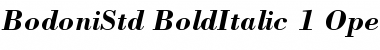Bodoni Std Bold Italic Font