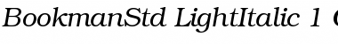 ITC Bookman Std Light Italic Font