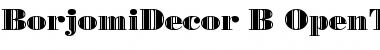 BorjomiDecor B Font