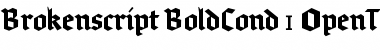 Brokenscript-BoldCond Regular Font